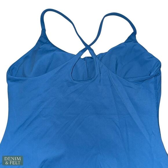 Halara Crossover Backless Mini Dress Blue with Built-In Shorts Size Small NEW - Picture 7 of 8